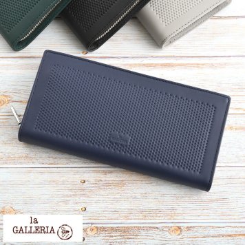 青木鞄 la GALLERIA ラウンドファスナー長財布 Fumo
