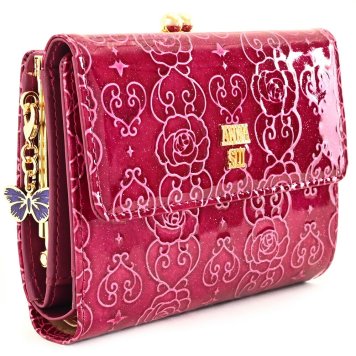 アナスイ 財布 二つ折り財布 がま口財布 ワイン ANNA SUI 316916-94（317985）k レディース 婦人 ギフト 定番 彼氏 彼女 プレゼント
