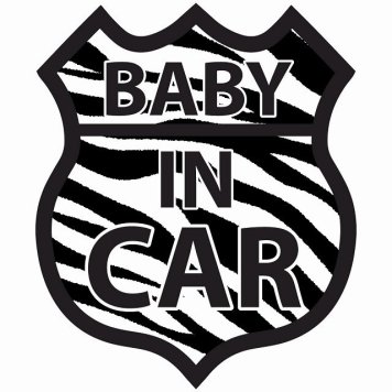 BABY IN CAR ステッカー ゼブラ柄 ルート66 カーステッカー シール sticker 安全対策 あおり運転 かっこいい おしゃれ かわいい 車ステッカー ステッカー 車 サインステッカー ドライブ 防水 屋外 屋内 カーサイン