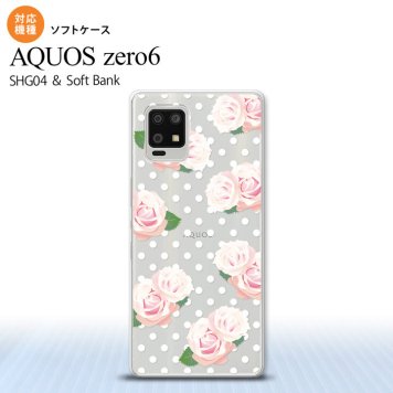 SHG04 SHG04 ZERO6 AQUOS zero6 スマホケース ソフトケース バラ ドット クリア メンズ レディース nk-zero6-tp785