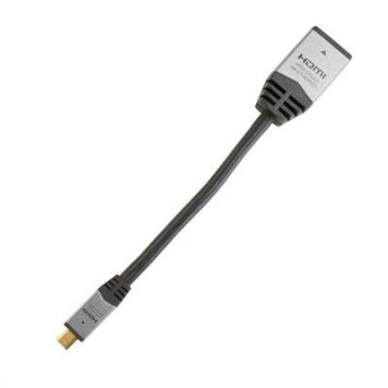 ホーリック 【メール便での発送商品】 HORIC HDMIマイクロ変換アダプタ 7cm タイプAメス-タイプDオス シルバー HDM07-042ADS