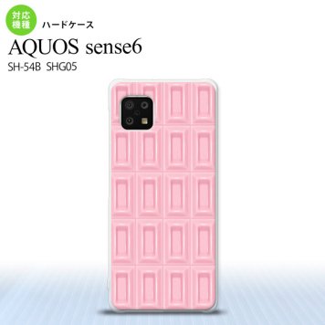SH-54B SHG05 AQUOS sense6 スマホケース ハードケース チョコ ストロベリー ピンク メンズ レディース nk-sens6-737