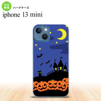 iPhone13mini iPhone13 mini ケース ハードケース ハロウィン 屋敷 青  nk-i13m-402