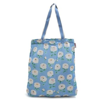 キャスキッドソン Cath Kidston エコバッグ 1009613 106133218105102 SMALL FOLDAWAY TOTE スモール 折りたたみ式 ショッピングバッグ トートバッグ BLUE/DAHLIA サックスブルー系＋フラワー柄マルチカラー