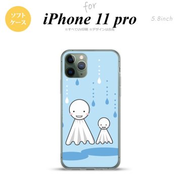 iPhone11Pro iPhone11 Pro スマホケース ソフトケース てるてる坊主 水色 メンズ レディース nk-i11p-tp551