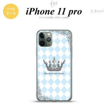 iPhone11Pro iPhone11 Pro スマホケース ソフトケース 王冠 青 メンズ レディース nk-i11p-tp1452