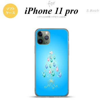 iPhone11Pro iPhone11 Pro スマホケース ソフトケース ツリーイヤリング 青 メンズ レディース nk-i11p-tp633