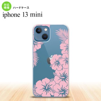 iPhone13mini iPhone13 mini ケース ハードケース ハイビスカス F クリア ピンク  nk-i13m-1059