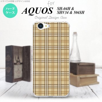 【SH04H】【スマホケース/スマホカバー】【アクオス ゼータ】SH04H スマホケース AQUOS ZETA SH04H カバー アクオス ゼータ チェックB ベージュ nk-sh04h-444【メール便送料無料】