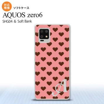 SHG04 SHG04 ZERO6 AQUOS zero6 スマホケース ソフトケース ハート B ピンク +アルファベット メンズ レディース nk-zero6-tp173i