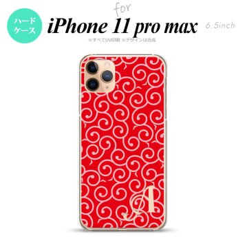 iPhone11ProMax iPhone11pro max スマホケース ハードケース 唐草 赤 ピンク +アルファベット メンズ レディース nk-i11pm-1132i