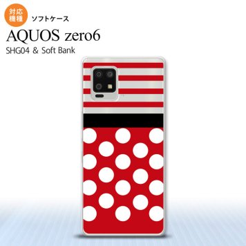 SHG04 SHG04 ZERO6 AQUOS zero6 スマホケース ソフトケース ドット ボーダー 赤 メンズ レディース nk-zero6-tp356