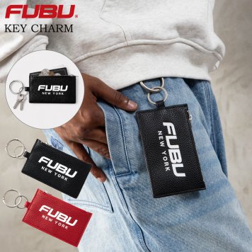 FUBU フブ キーチャーム メンズ レディース fam-62903 キーホルダー コインケース カードケース フラグメントケース 小銭入れ 財布 フェイクレザー ロゴ ストリート ヒップホップ ダンス カジュアル 小物 ギフト プレゼント 2026FW Karlas