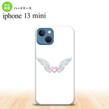 iPhone13mini iPhone13 mini ケース ハードケース 白翼 ハート 白 ピンク  nk-i13m-475