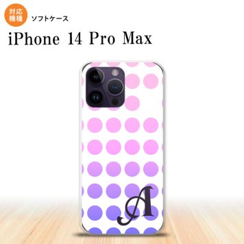 iPhone14 ProMax iPhone14 Pro Max スマホケース 背面ケースソフトケース 水玉 ピンク +アルファベット 2022年 9月発売 nk-i14pm-tp1374i