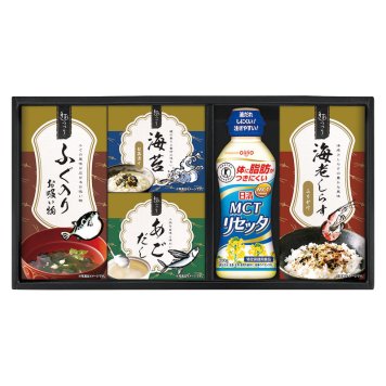 日清MCTリセッタ&和風詰合せ  ／セット・詰め合わせ 調味料 食品 お中元 御中元 ギフト 暑中 残暑 お盆 初盆 新盆 お供 御供 ギフト 2026 送料無料 ギフト プレゼント プチギフト 内祝い 快気祝い 出産祝い 結婚祝い 引出物 新築祝い お返し