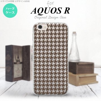 【SH03J】【スマホケース/スマホカバー】【アクオス R】SH03J スマホケース AQUOS R SH-03J カバー アクオス R 千鳥柄 茶クリア nk-sh03j-912【メール便送料無料】