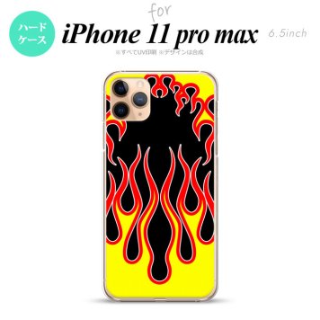 iPhone11ProMax iPhone11pro max スマホケース ハードケース ファイヤー 炎 黒 黄 メンズ レディース nk-i11pm-1301