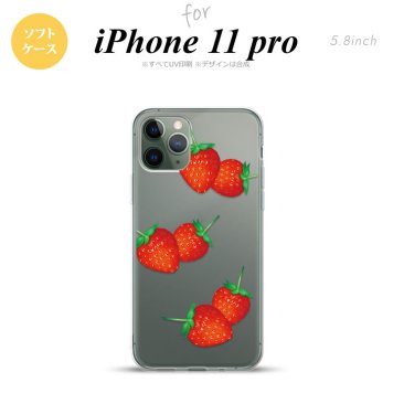 iPhone11Pro iPhone11 Pro スマホケース ソフトケース 苺 イチゴ 大 赤 メンズ レディース nk-i11p-tp041