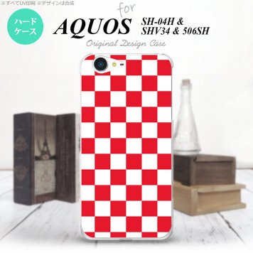 【SH04H】【スマホケース/スマホカバー】【アクオス ゼータ】SH04H スマホケース AQUOS ZETA SH04H カバー アクオス ゼータ スクエア 赤×白 nk-sh04h-133【メール便送料無料】