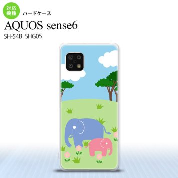 SH-54B SHG05 AQUOS sense6 スマホケース ハードケース ゾウ メンズ レディース nk-sens6-691