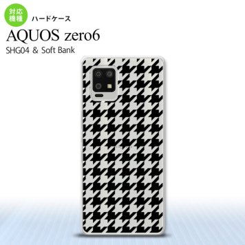 SHG04 SHG04 ZERO6 AQUOS zero6 スマホケース ハードケース 千鳥 格子 大 黒 クリア メンズ レディース nk-zero6-930