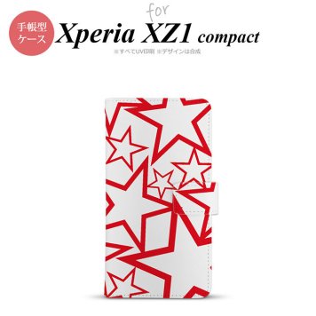 【手帳型 スマホ カバー ケース】【SO02K】【エクスペリア XZ1】手帳型 ケース SO-02K スマホ カバー Xperia XZ1 Compact エクスペリア 星 赤 nk-004s-so02k-dr1116【メール便送料無料】