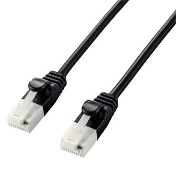 エレコム 【メール便での発送商品】LANケーブル Cat6A やわらか ツメが折れない 3m ブラック LD-GPAYT/BK30