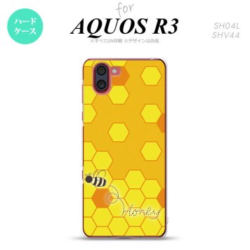 SH-04L SHV44 R3 AQUOS R3 スマホケース カバー ハニー 黄 nk-r3-1681
