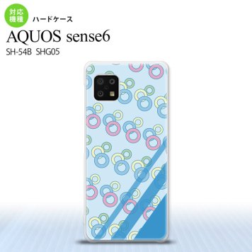 SH-54B SHG05 AQUOS sense6 スマホケース ハードケース 丸 青 メンズ レディース nk-sens6-1663