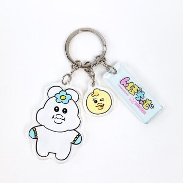 んぽちゃむ 3連アクリルキーホルダー (A) アクキー キーアクセサアリー 日本製