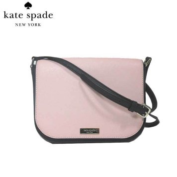 ケイト・スペード アウトレット kate spade ショルダーバッグ WKRU5533-299 レザー 斜め掛けショルダー large carsen / laurel way / wrmvlm/blk(299)：ピンク系×ブラック