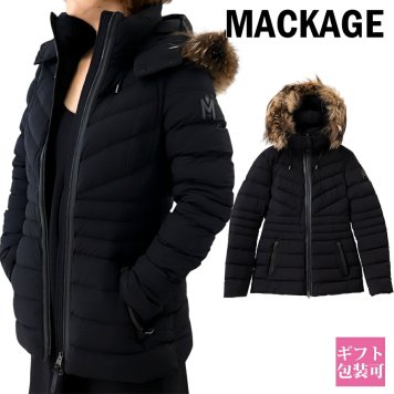 マッカージュ ダウン MACKAGE ダウンジャケット レディース フード付き ミドル丈 ブラック パッツィー PATSY-NFR 高級 新品 新作 ブランド プレゼント ギフト