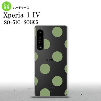 SO-51C SOG06 XPERIA 1 IV Xperia 1 IV スマホケース 背面ケース ハードケース ドット 水玉 A 緑 メンズ レディース nk-xp14-008