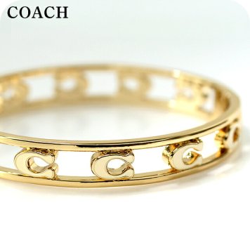 コーチ バングル レディース ブランド COACH シグネチャー C オープンワーク ブレスレット 571291GLD100 ゴールド アクセサリー