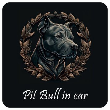 ドッグ カーステッカー イラスト付 Dog in Car ピットブル Aタイプ セーフティサイン 犬種別 正方形 13x13cm シール リア あおり運転対策 Dog Sticker 屋外 屋内 防水 かわいい おしゃれ 安全対策 カーサイン