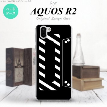 AQUOS R2 アクオス アール2 SH-03K SHV42 専用 スマホケース カバー ハードケース カセットテープ 黒 nk-r2-189[スマホ,スマホケース,スマホカバー,ケース,カバー,ジャケット]
