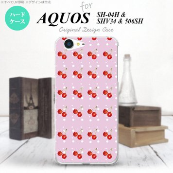 【SH04H】【スマホケース/スマホカバー】【アクオス ゼータ】SH04H スマホケース AQUOS ZETA SH04H カバー アクオス ゼータ さくらんぼ・チェリー ピンク nk-sh04h-178【メール便送料無料】