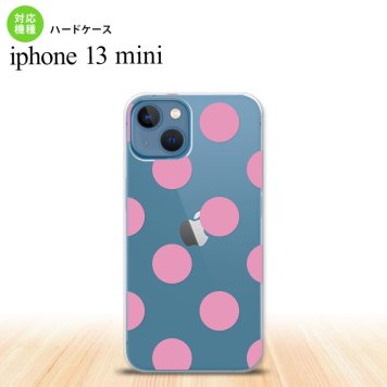 iPhone13mini iPhone13 mini ケース ハードケース ドット 水玉 A ピンク  nk-i13m-004