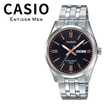 箱なし カシオ 腕時計 メンズ CASIO ブラック シルバー ピンクゴールド 曜日 日付 カレンダー メタル 5気圧防水 海外モデル 逆輸入 シンプル 上品 仕事 通勤 ビジネス 誕生日 プレゼント ギフト 成人 卒業 入学