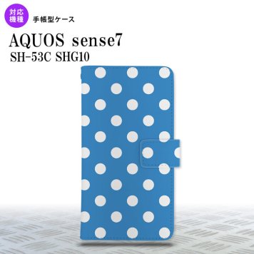 sense7 sense7 手帳型スマホケース カバー ドット 水玉 水色 2022年 11月発売 nk-004s-sens7-dr835