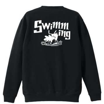 水泳 競泳 トレーナー スウェット メンズ レディース ジュニア 裏パイル 練習着 おもしろ 名入れ おしゃれ 文字入れ無料 綿100% キッズ 大きいサイズ 「水泳 七転び八起き」 アートワークスコウベ 【送料無料】
