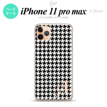 iPhone11ProMax iPhone11pro max スマホケース ハードケース 千鳥 格子 小 黒 白 +アルファベット メンズ レディース nk-i11pm-913i