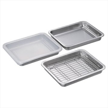 燕三 重ねて使えるステンレス角バット5点セット EM-049  内祝 内祝い お祝 御祝 記念品 出産内祝い プレゼント 快気祝い 粗供養 引出物