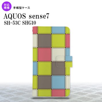 sense7 sense7 手帳型スマホケース カバー パッチワーク ミックス 2022年 11月発売 nk-004s-sens7-dr1677