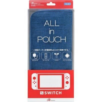 アンサー Switch用 ALL in POUCH(ブルー) ブルー ANS-SW008BL