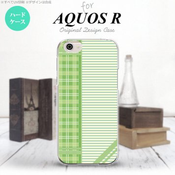 【SH03J】【スマホケース/スマホカバー】【アクオス R】SH03J スマホケース AQUOS R SH-03J カバー アクオス R チェック・ボーダー 緑 nk-sh03j-1603【メール便送料無料】