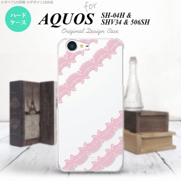 【SH04H】【スマホケース/スマホカバー】【アクオス ゼータ】SH04H スマホケース AQUOS ZETA SH04H カバー アクオス ゼータ レースA ピンク nk-sh04h-1095【メール便送料無料】