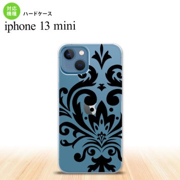 iPhone13mini iPhone13 mini ケース ハードケース ダマスク D 黒  nk-i13m-1034