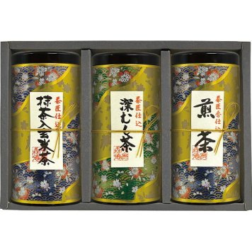 宇治森徳 茶匠仕込 流香 [26-2899-037] SYE-25 香仕込煎茶 深むし茶 抹茶入玄米茶 緑茶 日本茶 茶葉 詰め合わせ セット お返し 内祝い お祝い お歳暮 お中元 ギフト
